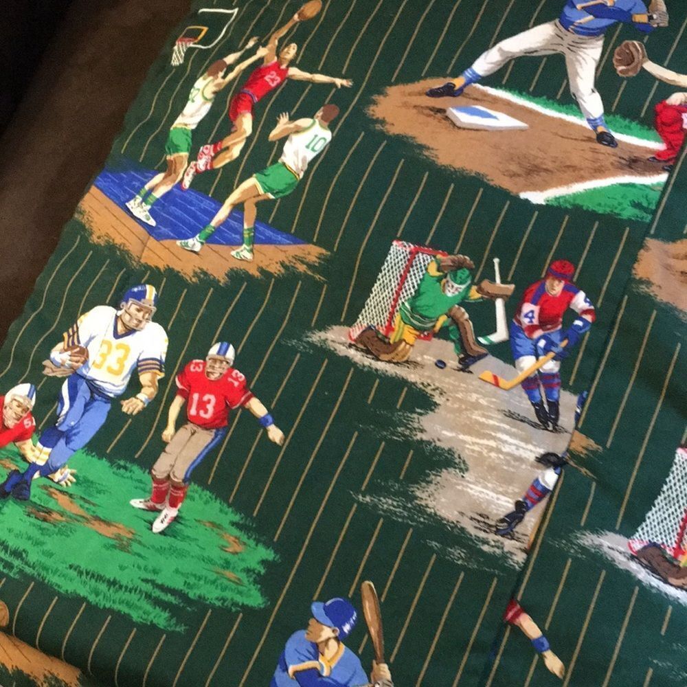 Sport Themed Handmade Twin Quilt - Picture 4 of 4